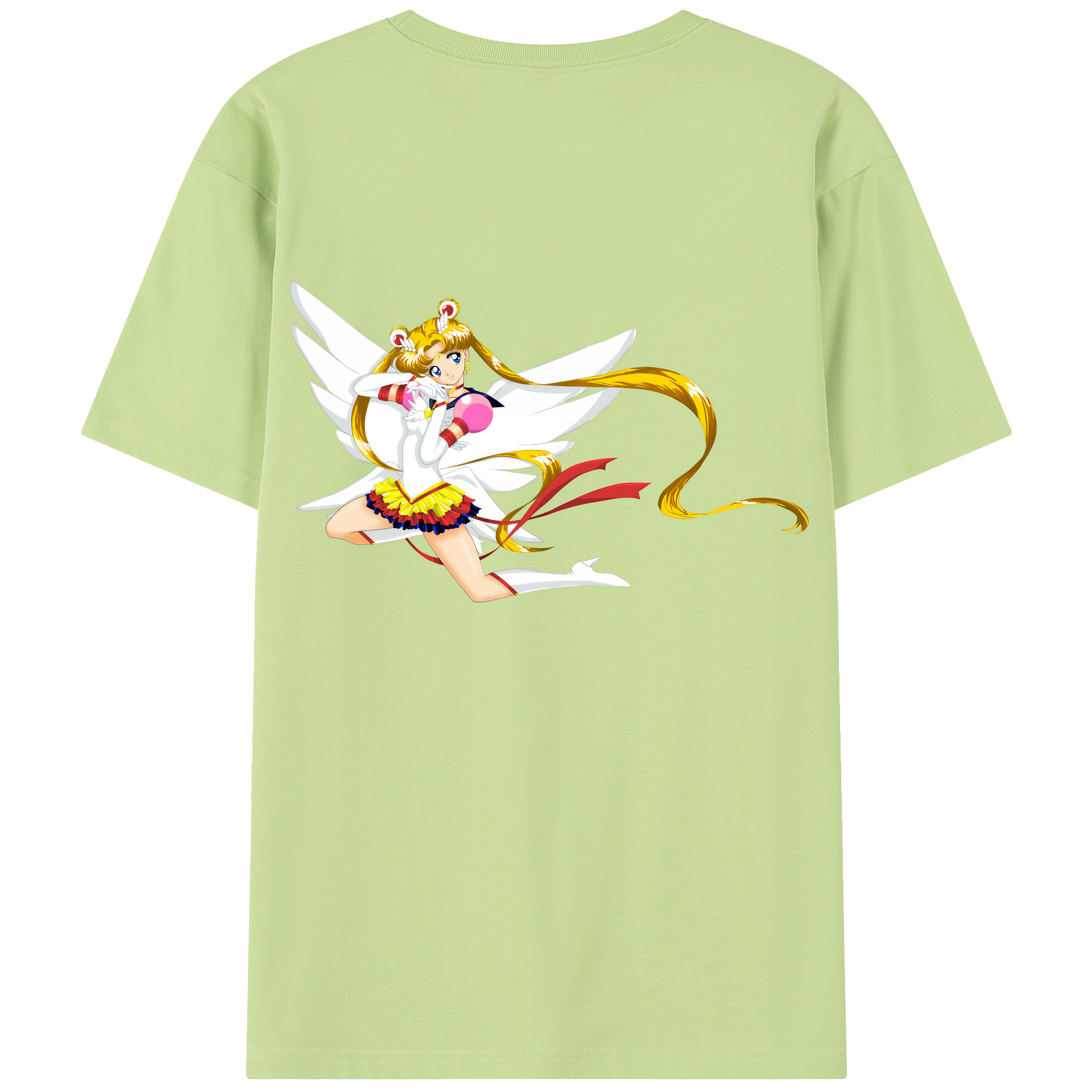 （画像用） 美少女戦士セーラームーン 月野 うさぎ つきの うさぎ Sailor Moon Tsukino Usagi 綿100％半袖Tシャツ（背面プリント）